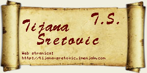 Tijana Sretović vizit kartica